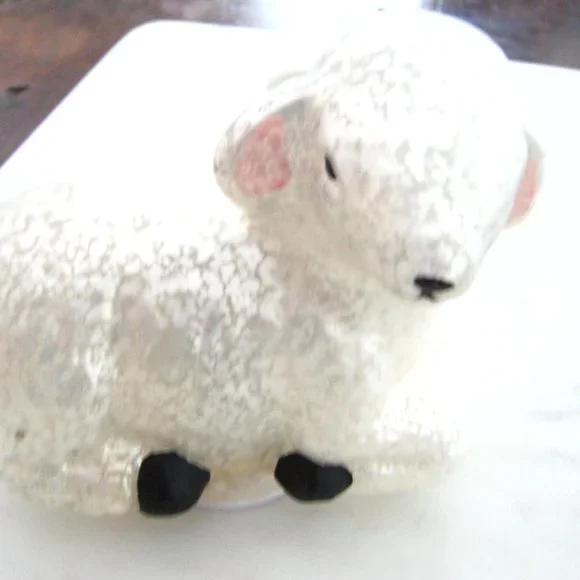 Illuminated Mercury Glass Lamb - Picture 6 of 7
